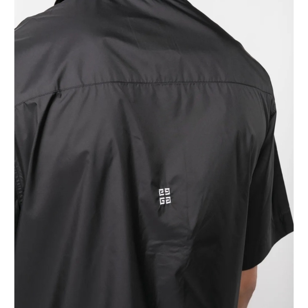 GIVENCHY logo patch zip up shirt - image 1